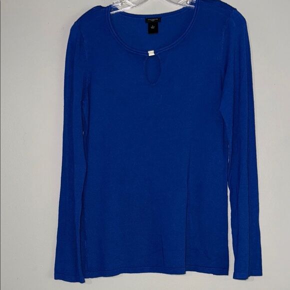 Ann Taylor Fitted Blue Long Sleeve Blouse - Picture 1 of 9
